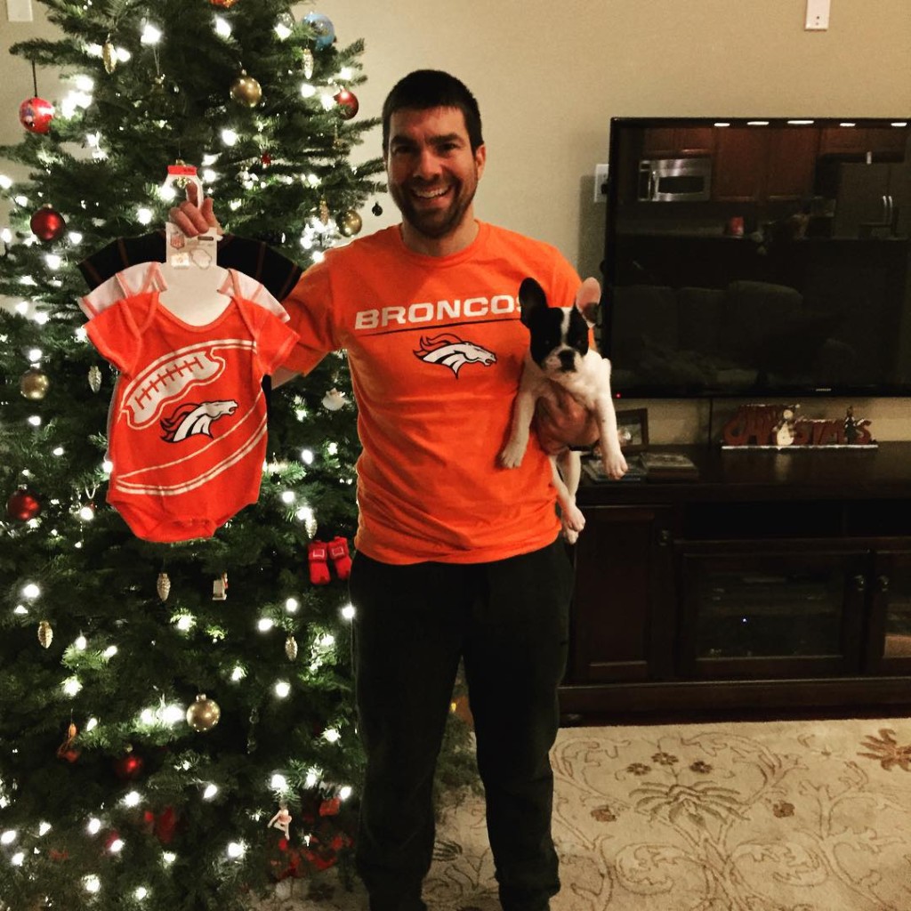 Cory is excited to match our little one for next season #gobroncos