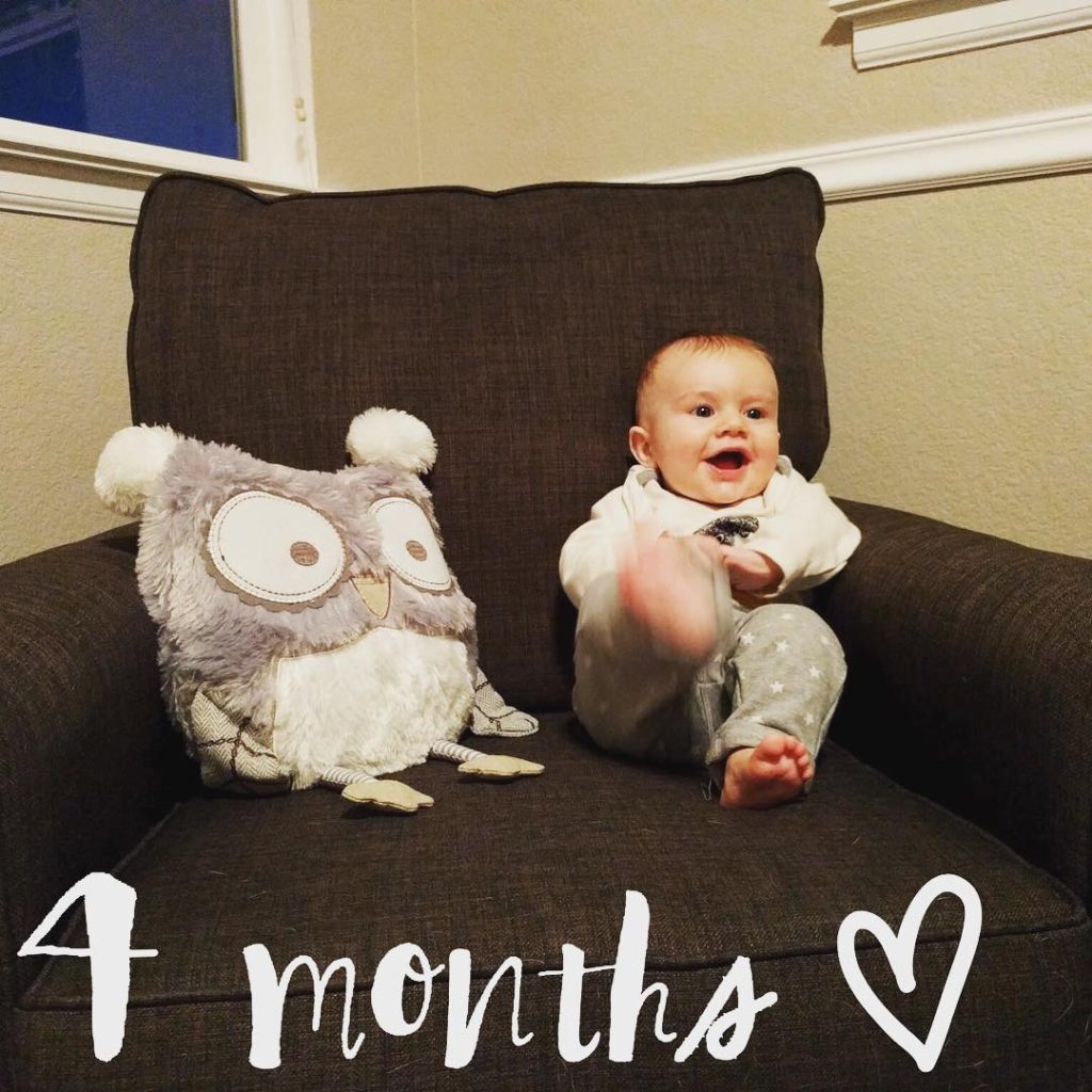4 month old, baby boy, monthly picture